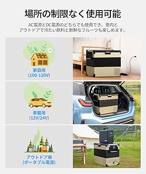 Amazon.co.jp: EENOUR 車載冷蔵庫 S52 52L -20℃～10℃ 急速冷凍 2